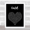 James Blunt Cold Black Heart Song Lyric Music Art Print