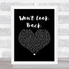 Josh Groban Won't Look Back Black Heart Song Lyric Music Art Print