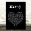 London Grammar Strong Black Heart Song Lyric Music Art Print
