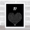 M.K. 17 Black Heart Song Lyric Music Art Print