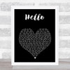 Mohombi Hello Black Heart Song Lyric Music Art Print