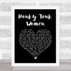 The Rolling Stones Honky Tonk Women Black Heart Song Lyric Music Art Print