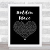 Bjork Hidden Place Black Heart Song Lyric Music Art Print