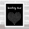 Blondie Sunday Girl Black Heart Song Lyric Music Art Print