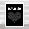 Chase Atlantic DEVILISH Black Heart Song Lyric Music Art Print