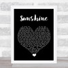 Alexander O'Neal Sunshine Black Heart Song Lyric Quote Music Print