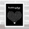Alicia Keys Butterflyz Black Heart Song Lyric Quote Music Print