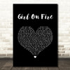 Alicia Keys Girl On Fire Black Heart Song Lyric Quote Music Print