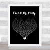 Bee Gees First Of May Black Heart Song Lyric Quote Music Print