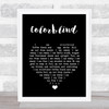 Counting Crows Colorblind Black Heart Song Lyric Quote Music Print