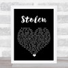 Dashboard Confessional Stolen Black Heart Song Lyric Quote Music Print
