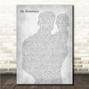 Bruce Springsteen My Hometown Father & Baby Grey Song Lyric Wall Art Canvas Framed Print