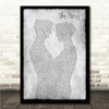 Brandi Carlile The Story Gay Couple Two Men Dancing Grey Song Lyric Wall Art Canvas Framed Print
