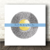Billy Joel Just The Way You Are Grey Yellow Blue Square Vinyl Record Song Lyric Wall Art Canvas Framed Print