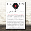 Bryan Adams & Barbra Streisand I Finally Found Someone Grunge Vinyl Record Drip Song Lyric Wall Art Canvas Framed Print