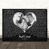 Barry White You're The First, The Last, My Everything Landscape Black Heart Wedding Photo Song Lyric Wall Art Canvas Framed Print