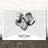 Beyonce Knowles Love On Top Landscape White Heart Any Text Wedding Photo Song Lyric Wall Art Canvas Framed Print