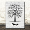 Brett Eldredge Glow Music Script Tree Song Lyric Wall Art Canvas Framed Print