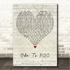 Blossoms Ode To NYC Script Heart Song Lyric Wall Art Canvas Framed Print