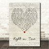 Brandi Carlile Right on Time Script Heart Song Lyric Wall Art Canvas Framed Print