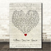 Bryan Adams When You're Gone Script Heart Song Lyric Wall Art Canvas Framed Print
