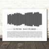 Black Veil Brides In The End Sound Wave Minimal Song Lyric Wall Art Canvas Framed Print