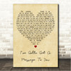 Bee Gees I've Gotta Get A Message To You Vintage Heart Song Lyric Wall Art Canvas Framed Print