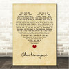 Blossoms Charlemagne Vintage Heart Song Lyric Wall Art Canvas Framed Print