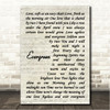 Barbra Streisand Evergreen Vintage Script Song Lyric Wall Art Canvas Framed Print
