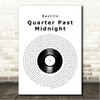 Bastille Quarter Past Midnight Vinyl Record Song Lyric Wall Art Canvas Framed Print