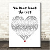 Billy Dean You Dont Count The Cost White Heart Song Lyric Wall Art Canvas Framed Print