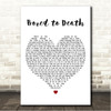 blink-182 Bored to Death White Heart Song Lyric Wall Art Canvas Framed Print