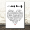 Bruce Springsteen Living Proof White Heart Song Lyric Wall Art Canvas Framed Print