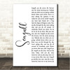 Bad Company Seagull White Script Song Lyric Wall Art Canvas Framed Print