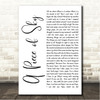 Barbra Streisand A Piece of Sky White Script Song Lyric Wall Art Canvas Framed Print