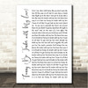 Bee Gees Fanny (Be Tender with My Love) White Script Song Lyric Wall Art Canvas Framed Print