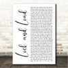 Bob Seger Lock and Load White Script Song Lyric Wall Art Canvas Framed Print