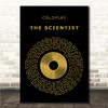 Coldplay The Scientist Black & Gold Vinyl Record Song Lyric Wall Art Canvas Framed Print