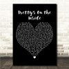 Chloe Adams Prettys On the Inside Black Heart Song Lyric Wall Art Canvas Framed Print