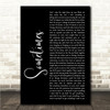 Candlebox Sometimes Black Script Song Lyric Wall Art Canvas Framed Print