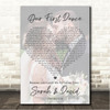 Celine Dion Because You Loved Me Full Page Portrait Photo First Dance Wedding Song Lyric Wall Art Canvas Framed Print