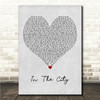 Chris Brown In The City Grey Heart Song Lyric Wall Art Canvas Framed Print