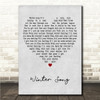 Chris Rea Winter Song Grey Heart Song Lyric Wall Art Canvas Framed Print