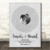 Chris Brown With You Grey Vinyl Record Wedding First Dance Photo Song Lyric Wall Art Canvas Framed Print