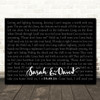 Chord Overstreet Hold On Landscape Smudge Black Grey Wedding Photo Song Lyric Wall Art Canvas Framed Print