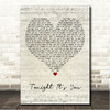 Cheap Trick Tonight Its You Script Heart Song Lyric Wall Art Canvas Framed Print