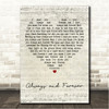 Cory Morrow Always and Forever Script Heart Song Lyric Wall Art Canvas Framed Print