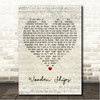 Crosby, Stills & Nash Wooden Ships Script Heart Song Lyric Wall Art Canvas Framed Print