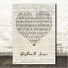 Crowded House Distant Sun Script Heart Song Lyric Wall Art Canvas Framed Print