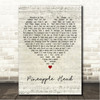 Crowded House Pineapple Head Script Heart Song Lyric Wall Art Canvas Framed Print